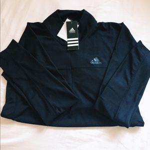 NWT Black Adidas Quarter Zip Athletic Outdoor Top
